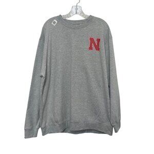 Port & Company Nebraska Cornhuskers Sweatshirt Unisex XL Gray Fanwear